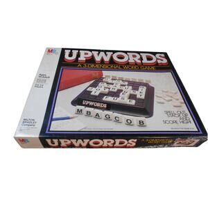 Vintage 1983 Upwords Milton Bradley #4312 Complete 3-Dimensional Word Game